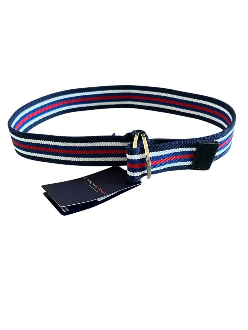 LOHLA SPORT NEW The Blueberry Striped Belt Size S/M